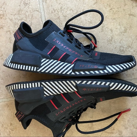 Adidas NMD Dazzle Pack Black Red Ultra Boost Sneakers Size 7 - Picture 6 of 9